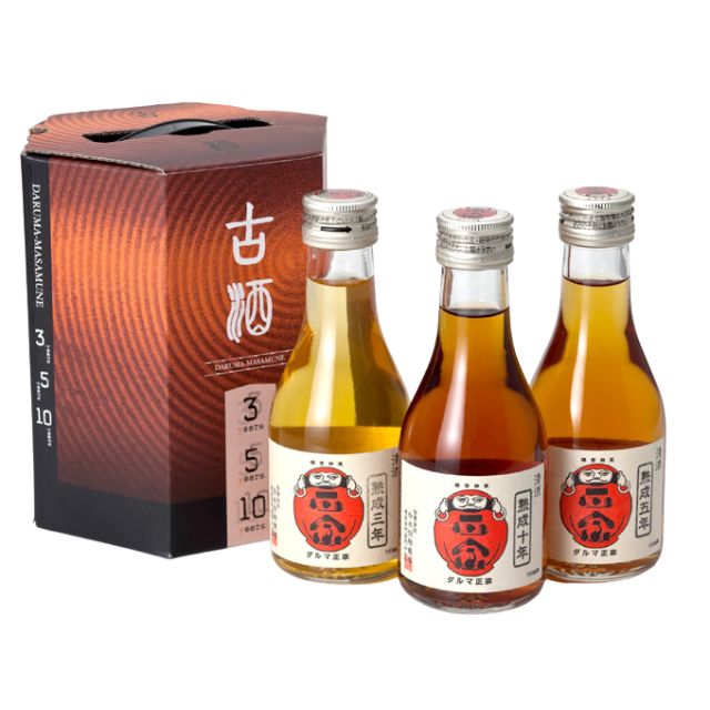 達磨正宗熟成三、五、十年古酒180ml × 3 – Sakeno